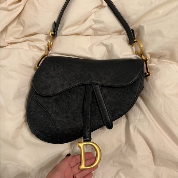 Dior saddle bag grained leather medium size - Picture 2 of 12